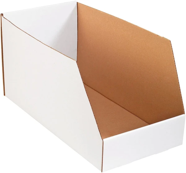 12 x 24 x 12 Open Top White Bin Boxes White 12 x 24 x 12 Open Top Bin Boxes