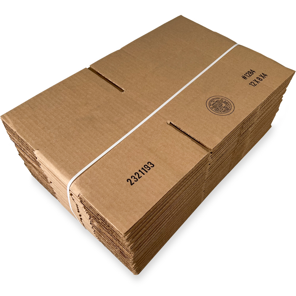 Bundle of 12 x 8 x 4 Corrugated Standard Boxes