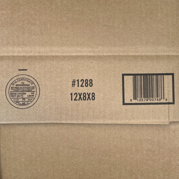 12 x 8 x 8 Standard Cardboard Boxes Identifiers Identifiers printed on 12 x 8 x 8 Corrugated Standard Boxes