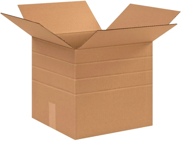 12.5 x 12.5 x 12-10-8-6 Multi Depth Cardboard Boxes 12.5x12.5x12-10-8-6 Corrugated Multi-Depth Boxes