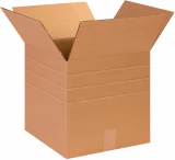 Kraft Corrugated 14 x 14 x 14-12-10-8 Multi-Depth Cardboard Boxes