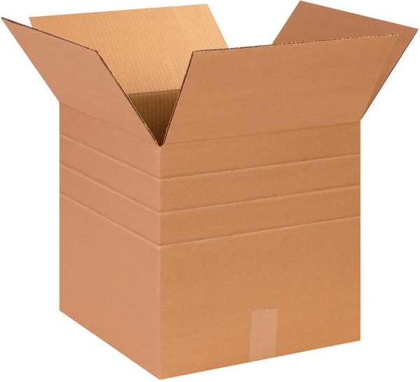 14 x 14 x 14-12-10-8 Multi-Depth Cardboard Boxes Kraft Corrugated 14 x 14 x 14-12-10-8 Multi-Depth Cardboard Boxes