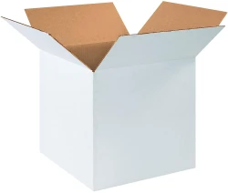 16" x 16" x 16" White Cardboard Boxes