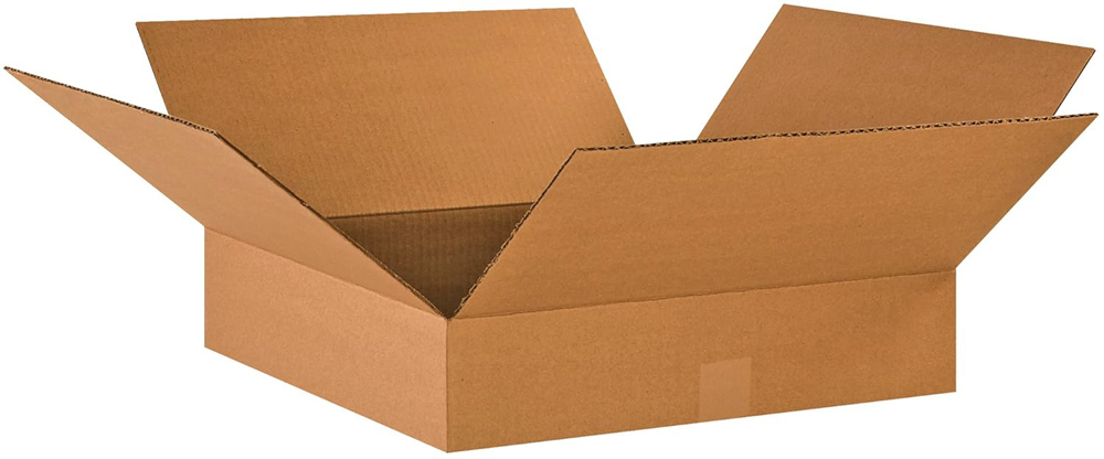 17 x 17 x 4 Corrugated Flat Boxes
