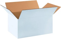 17.25" x 11.25" x 8" White Cardboard Boxes