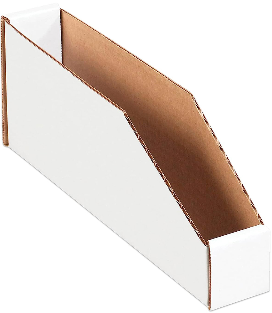 White 2 x 12 x 4 1/2 Open Top Bin Boxes