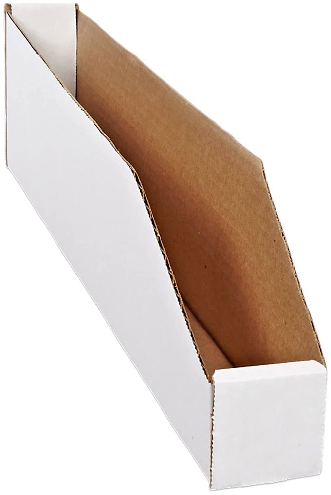 2 x 18 x 4 1/2 Corrugated White Bin Boxes