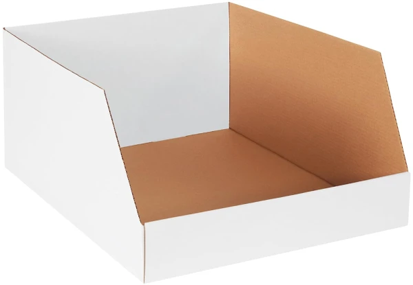 20 x 24 x 12 Open Top White Bin Boxes White 20 x 24 x 12 Open Top Bin Boxes