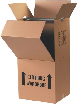 20" x 20" x 45" Combo Wardrobe Cardboard Boxes & Bar