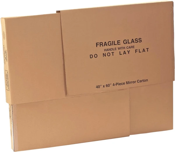 40 x 60 x 3.5 Mirror Cardboard Boxes 40 x 60 x 3 1/2 Corrugated Mirror Boxes