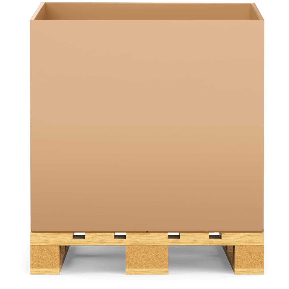 48x40x36 275 pound Double Wall Gaylord Container on Wood Pallet