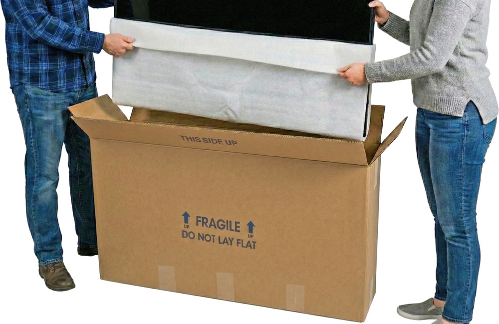 TV Getting Packed Into 56 x 8 x 36 Flat-Panel TV Box