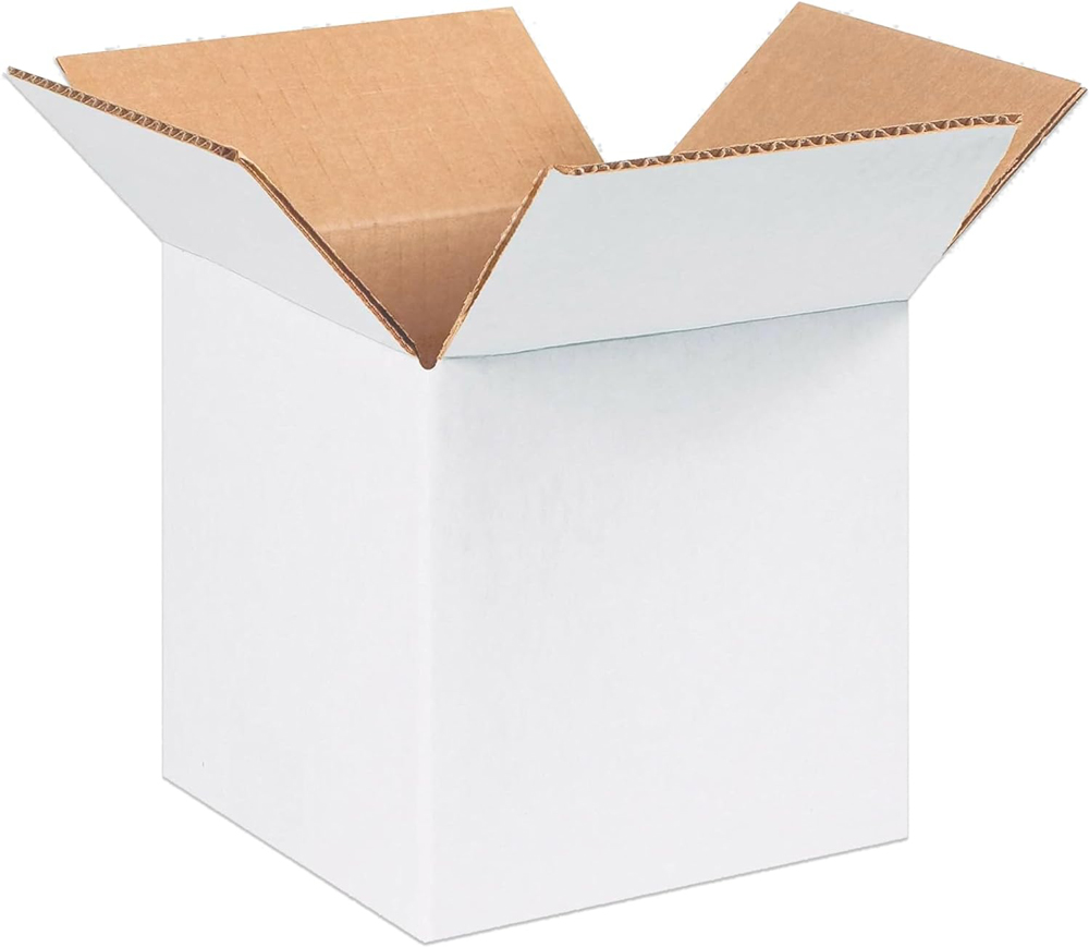 6 x 6 x 6 Corrugated White Boxes
