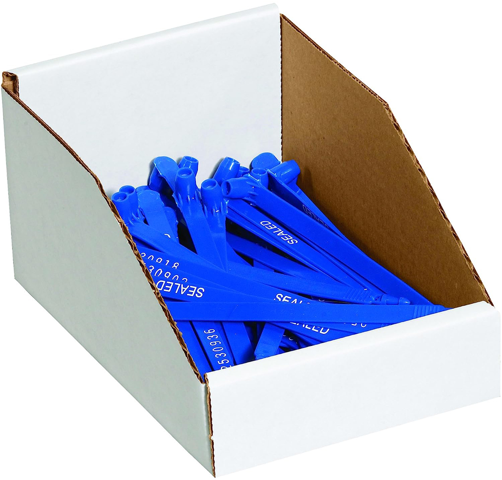 White 6 x 9 x 4 1/2 Open Top Bin Boxes