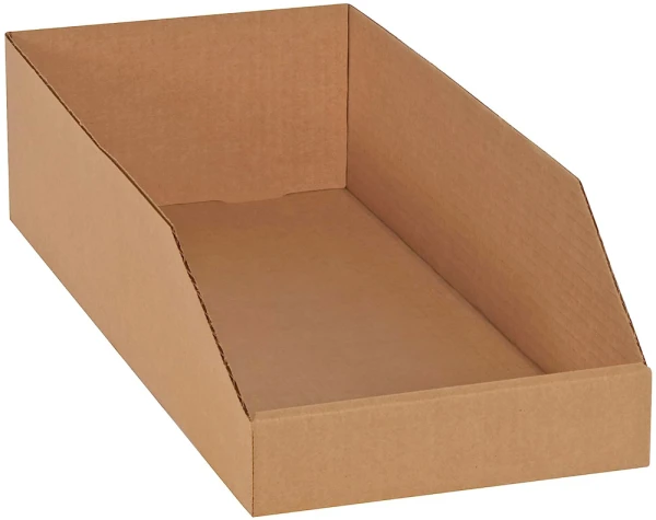8 x 12 x 4 1/2 Kraft Open Top Bin Boxes Kraft 8 x 12 x 4 1/2 Open Top Bin Boxes