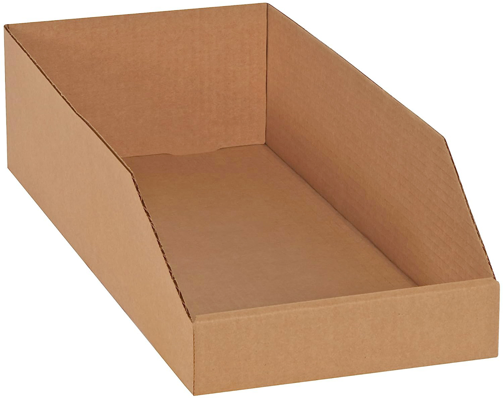 Kraft 8 x 12 x 4 1/2 Open Top Bin Boxes