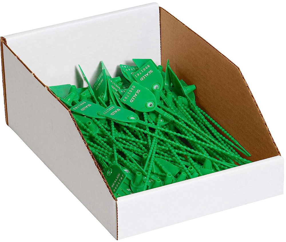 White 8 x 15 x 4.5 Open Top Bin Boxes