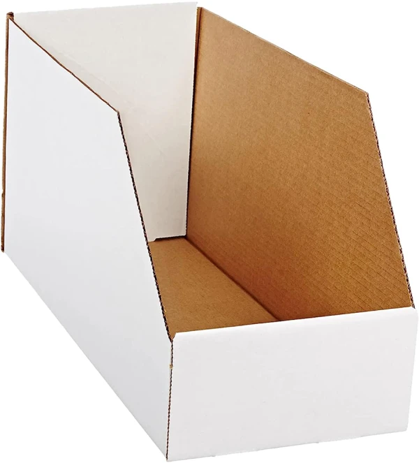 8 x 18 x 10 Open Top Bin White Boxes White 8 x 18 x 10 Open Top Bin Boxes