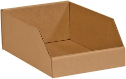 8" x 18" x 4 1/2" Kraft Open Top Bin Boxes