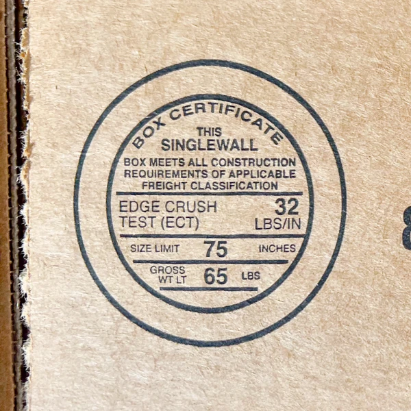 8 x 8 x 4 Flat Cardboard Box Box Certificate Close up of 8 x 8 x 4 Corrugated Flat Box Box Certificate