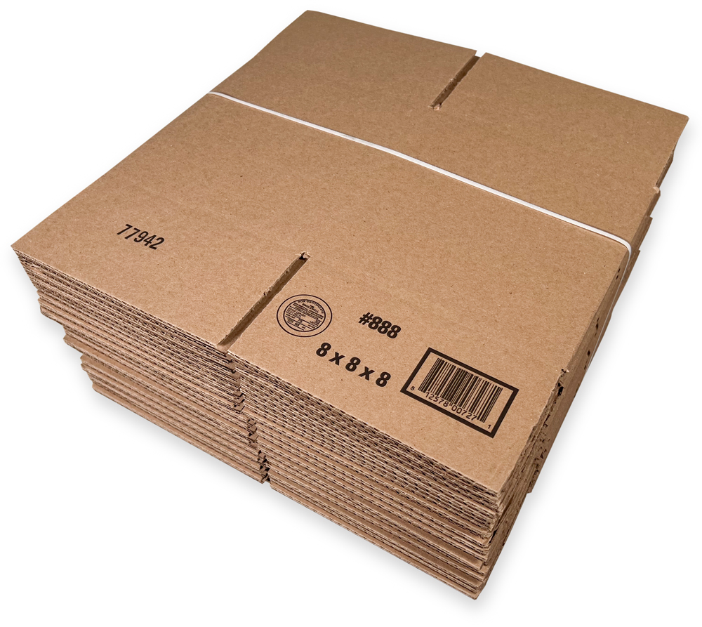 Bundle of 8 x 8 x 8 Cube Cardboard Boxes