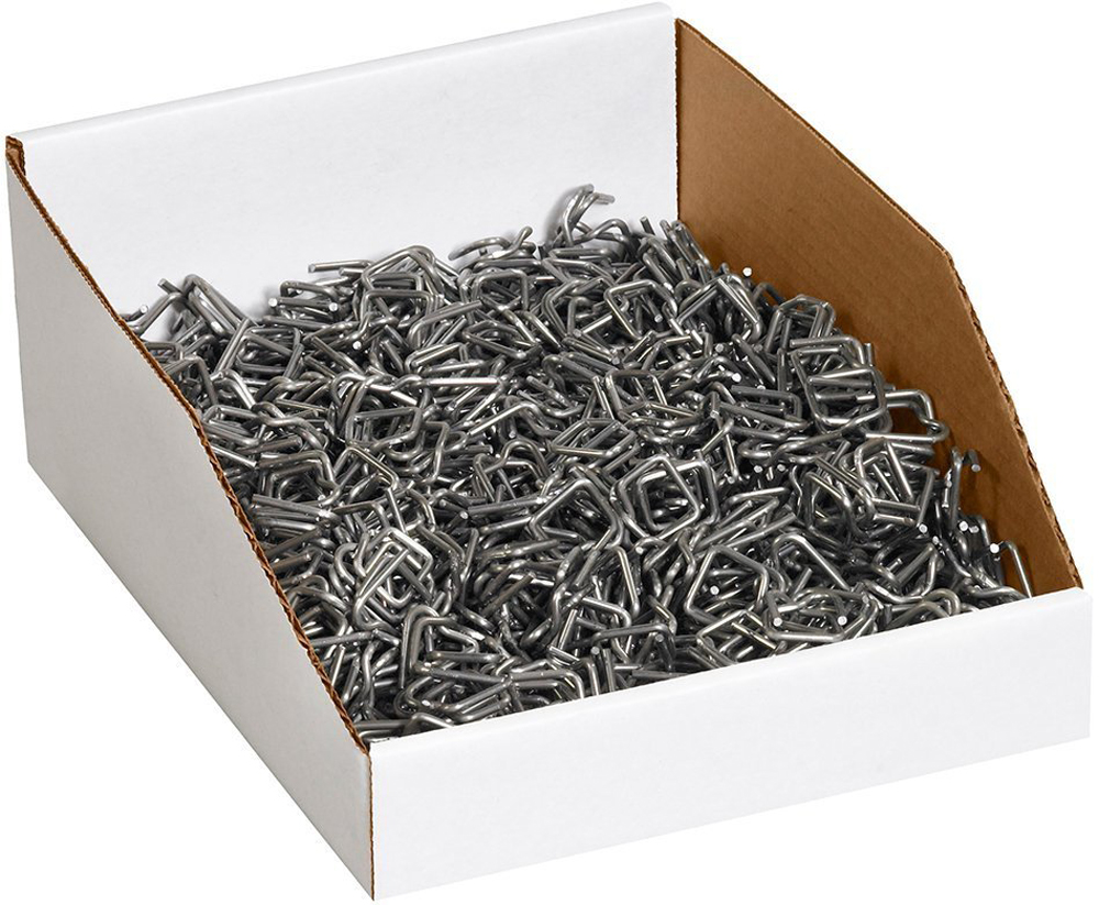 White 9 x 12 x 4 1/2 Open Top Bin Boxes