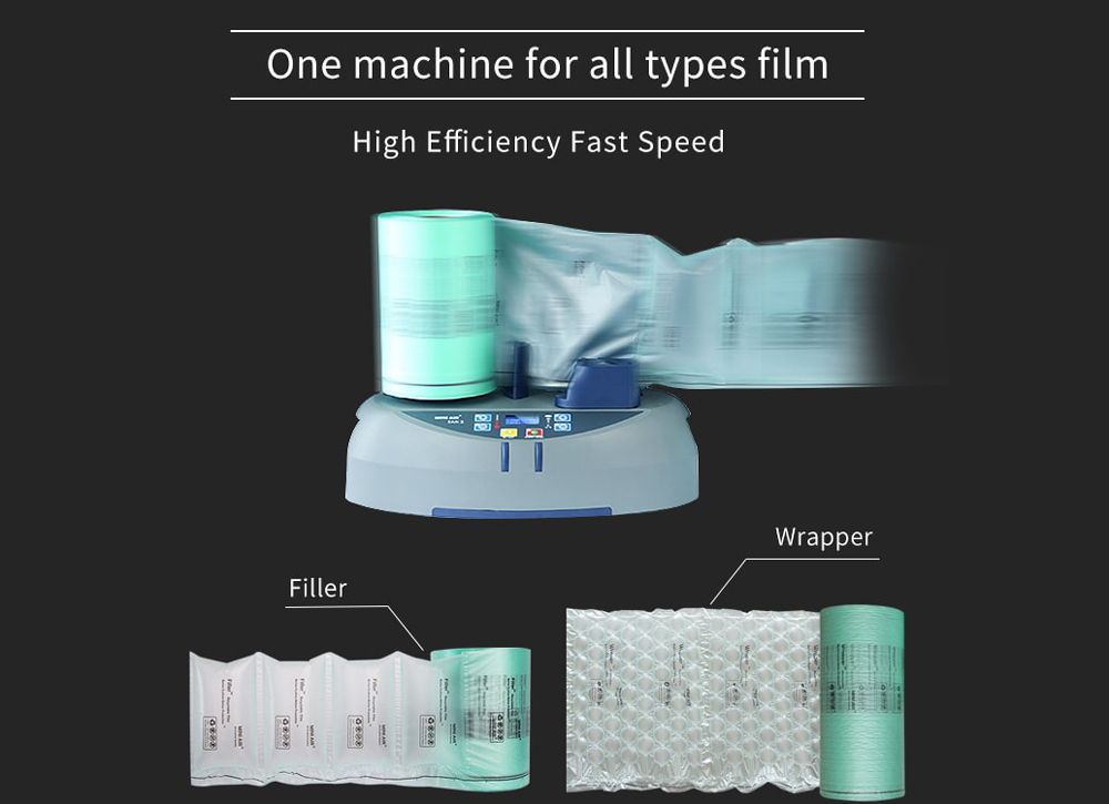 Mini Air Easi 2 Air Pillow Machine accepts all types of Air pillows