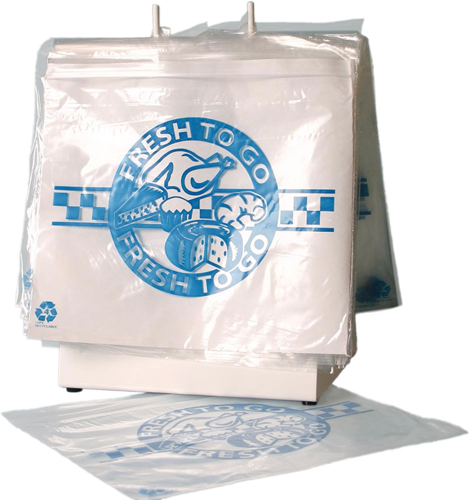 10 x 8 Zipper Saddle Pack Deli Bags Printed Fresh to Go
