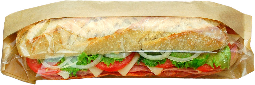 3.25 x 2 x 15 #ReadyFresh Kraft Paper Sandwich Bag with Window