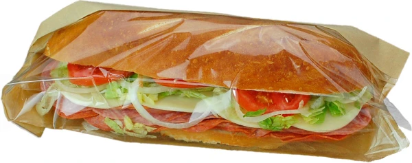 4.25 x 2.75 x 16.75 #ReadyFresh Kraft Paper Sandwich Bag with Window 4.25 x 2.75 x 16.75 #ReadyFresh Kraft Paper Sandwich Bag with Window