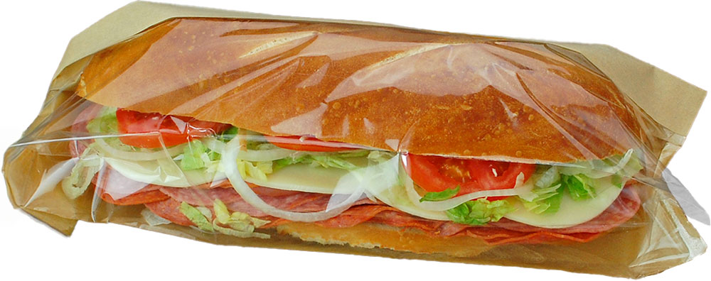 4.25 x 2.75 x 16.75 #ReadyFresh Kraft Paper Sandwich Bag with Window