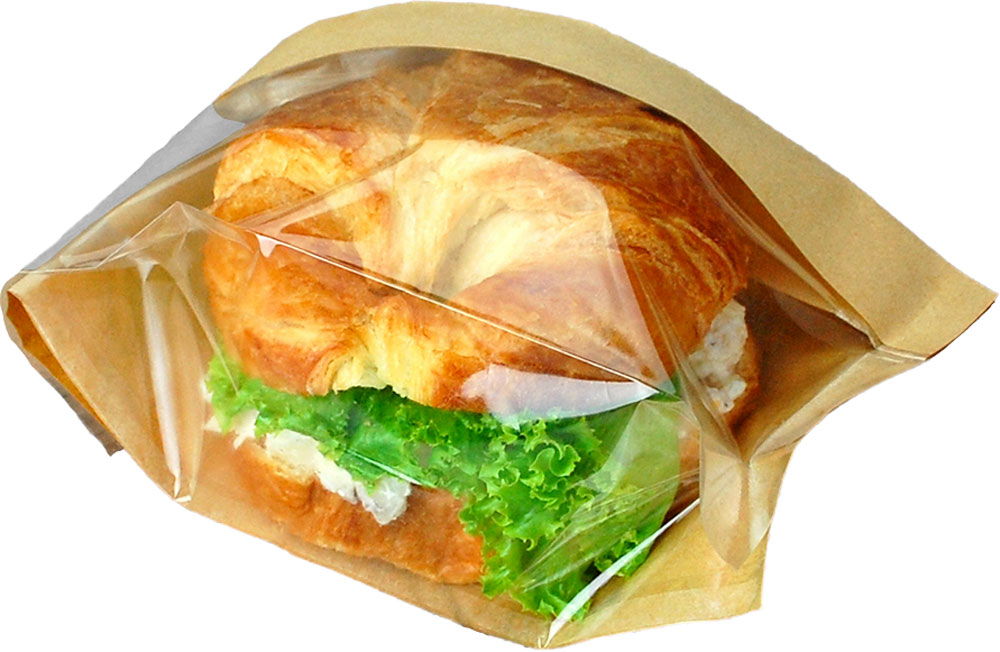 4.5 x 2.5 x 8.5 #ReadyFresh Kraft Paper Sandwich Bag with Window