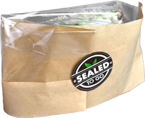 5.75 x 2.75 x 9.5 #ReadyFresh Kraft Paper Sandwich Bag with Window 5.75 x 2.75 x 9.5 #ReadyFresh Kraft Paper Sandwich Bag with Window
