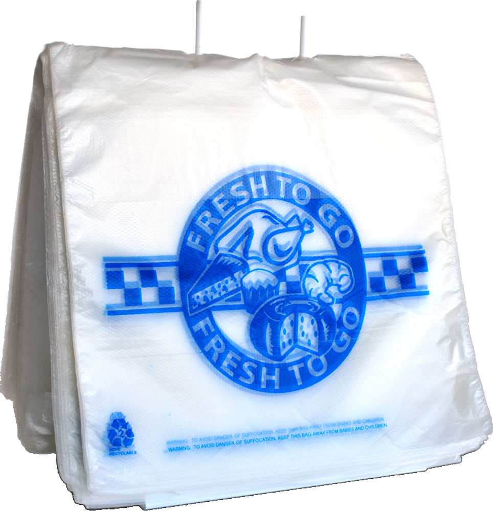 10 x 8 + 1 + 2 Flip Top Saddle Pack Deli Bags Printed Fresh to Go