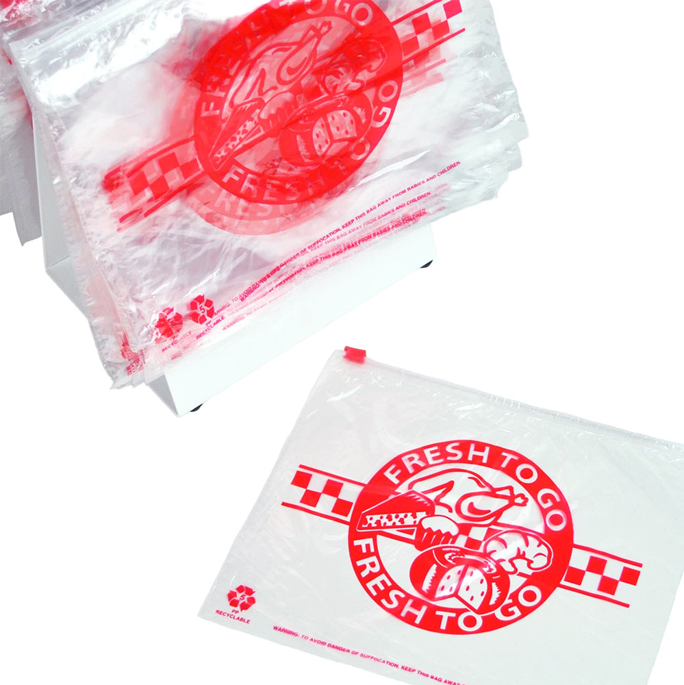 Slide Seal Saddle Pack Deli Bags Printed Fresh to Go