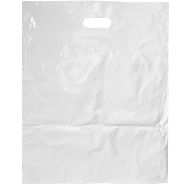 15 x 18 White Die Cut Handle Retail Bag 1.75 Mil Physical 15 x 18 White Die Cut Handle Retail Bag 1.75 Mi