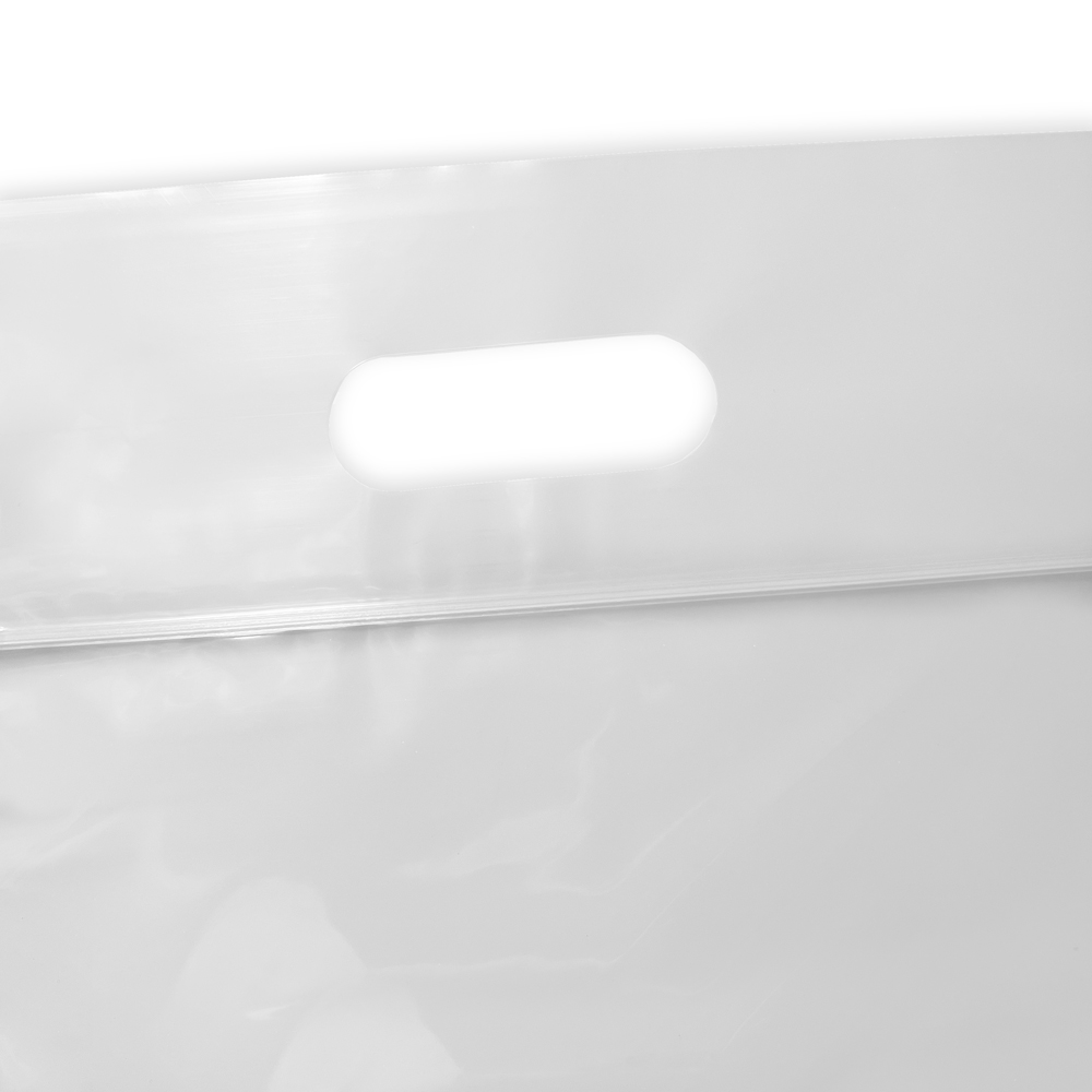 9 x 12 .003 Clearzip Handle Bags Handle Bags - NFL Approved Die Cut Handle