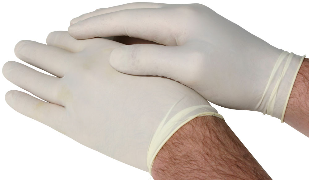 Exam Grade Powdered Latex Disposable Gloves 5 mil -Small