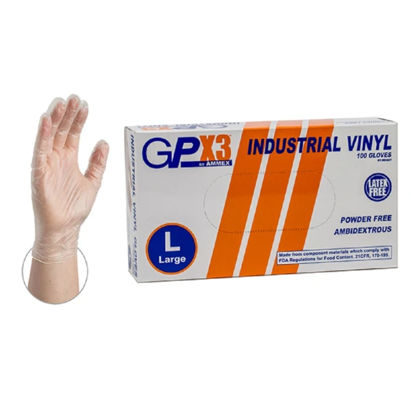 Extra Large Clear Vinyl Gloves Ammex Ammex Standard Vinyl Gloves 3 mil - Extra Large