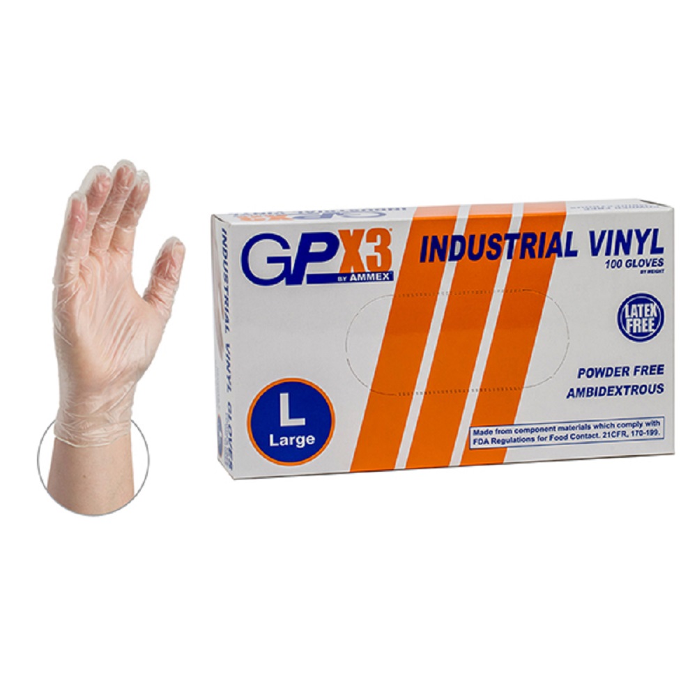 Ammex Standard Vinyl Gloves 3 mil - Extra Large