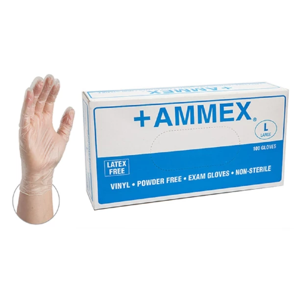 Ammex Premium Vinyl Gloves 5 mil - Small