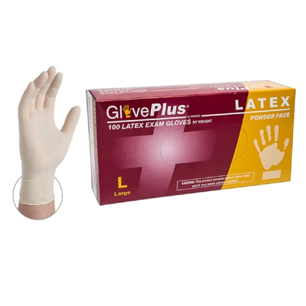 GlovePlus Premium Latex Gloves 5 mil - Medium