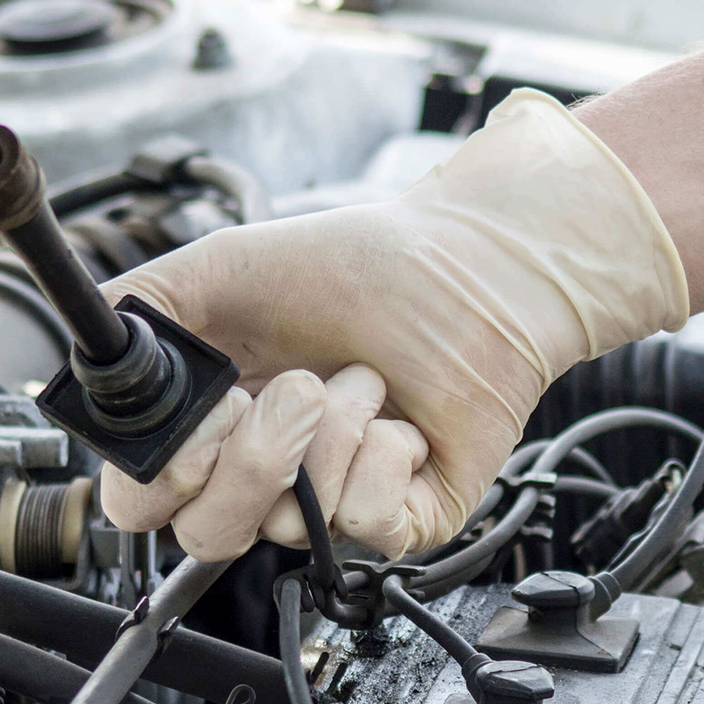 Ammex Industrial Latex Gloves 3 mil - Large Automotive