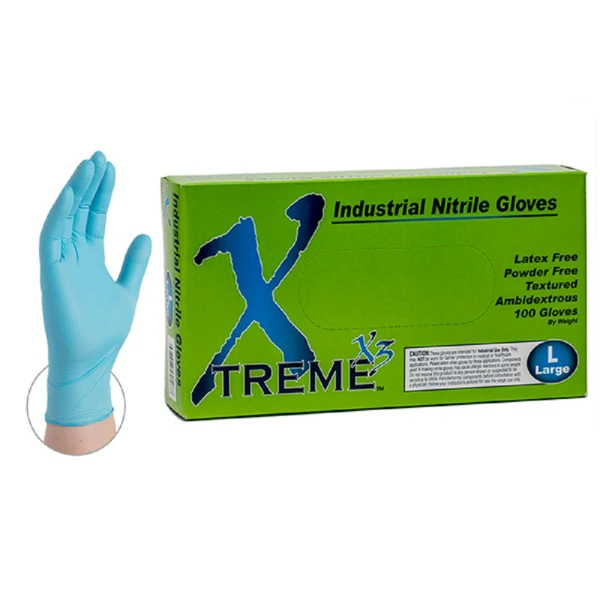 Medium Blue Nitrile Gloves Xtreme Xtreme Standard Blue Nitrile Gloves 3 mil - Medium