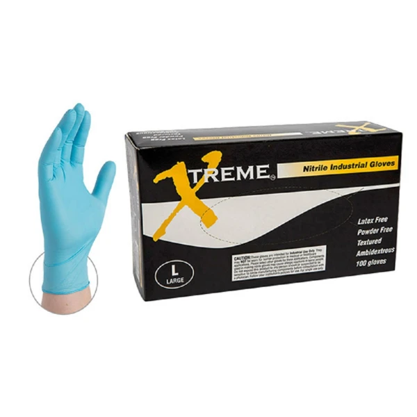 Extra Large Blue Nitrile Gloves Xtreme Xtreme Standard Black Nitrile Gloves 3 mil - Extra Large