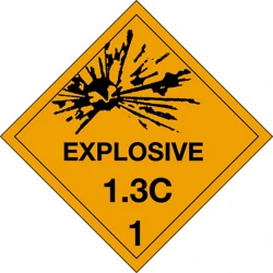 4" X 4" D.O.T. Explosives 1.3C Label for Hazardous Materials