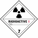 D.O.T. Radioactive III Materials Label for Transportation of Hazardous Materials - Class
