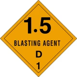 1.5D Explosives DOT Hazmat Labels