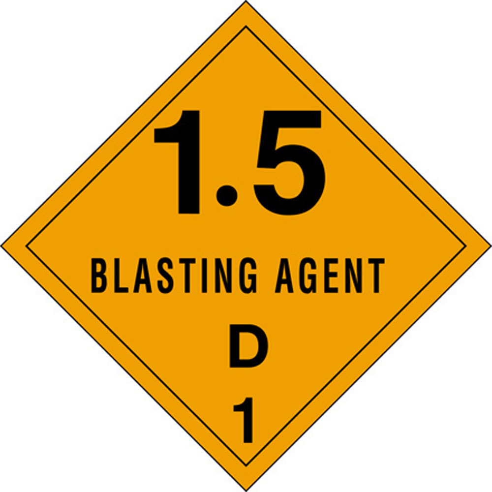 1.5D Explosives DOT Hazmat Labels