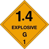1.4G Explosives DOT Hazmat Labels